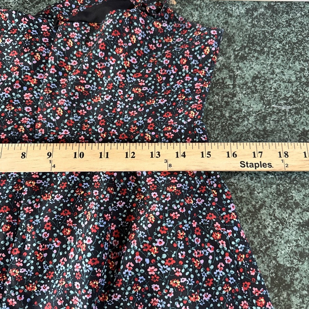 Madewell Women's Silk Button-Wrap Cami Dress in Fieldwalk Ditzy Floral Print 4 - Picture 10 of 13